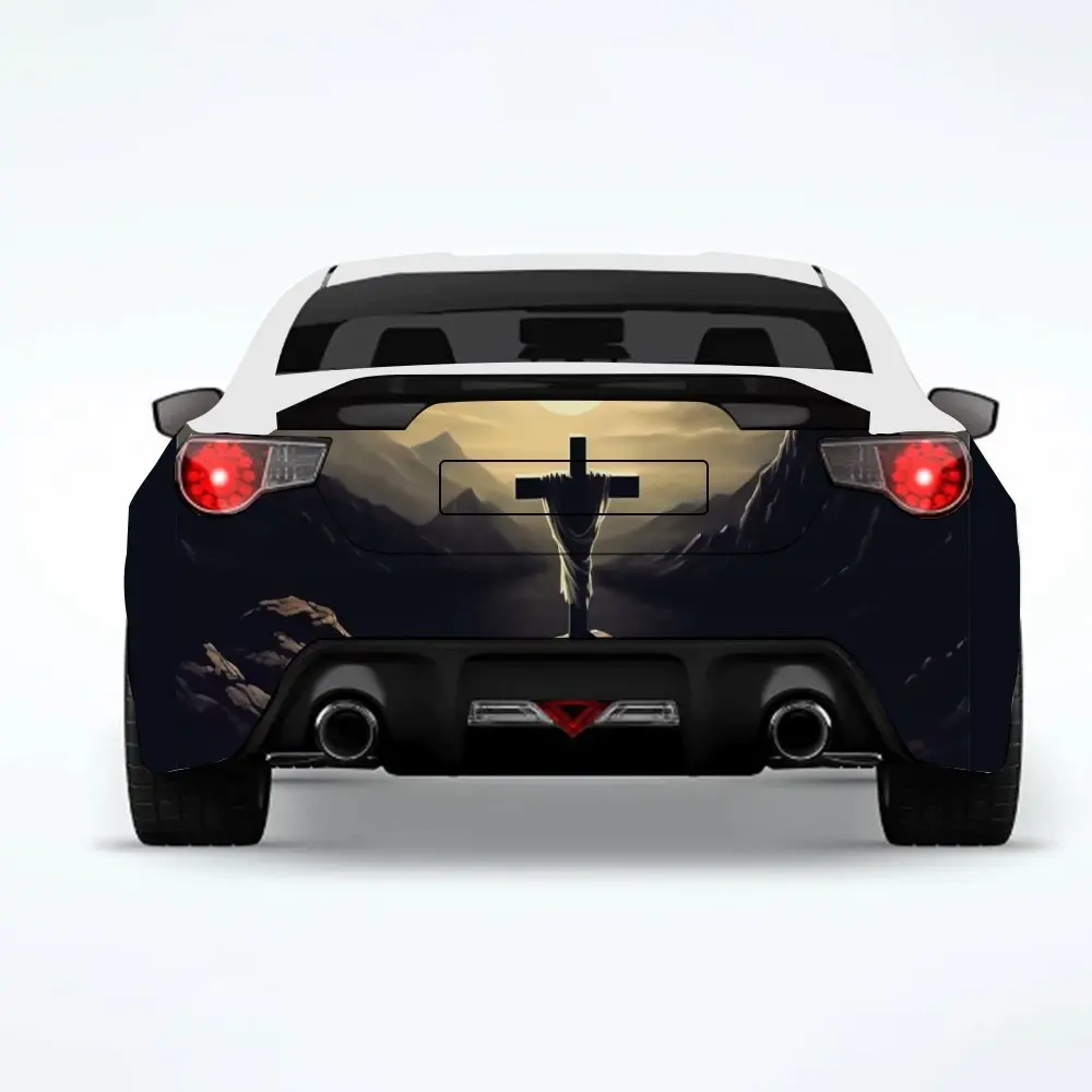 

Cross sticker, Vinyl Decal for Car Rear, Waterproof Self-Adhesive Vinyl Stickers for Vehicle Tail & Bumper, Decoration Protectio