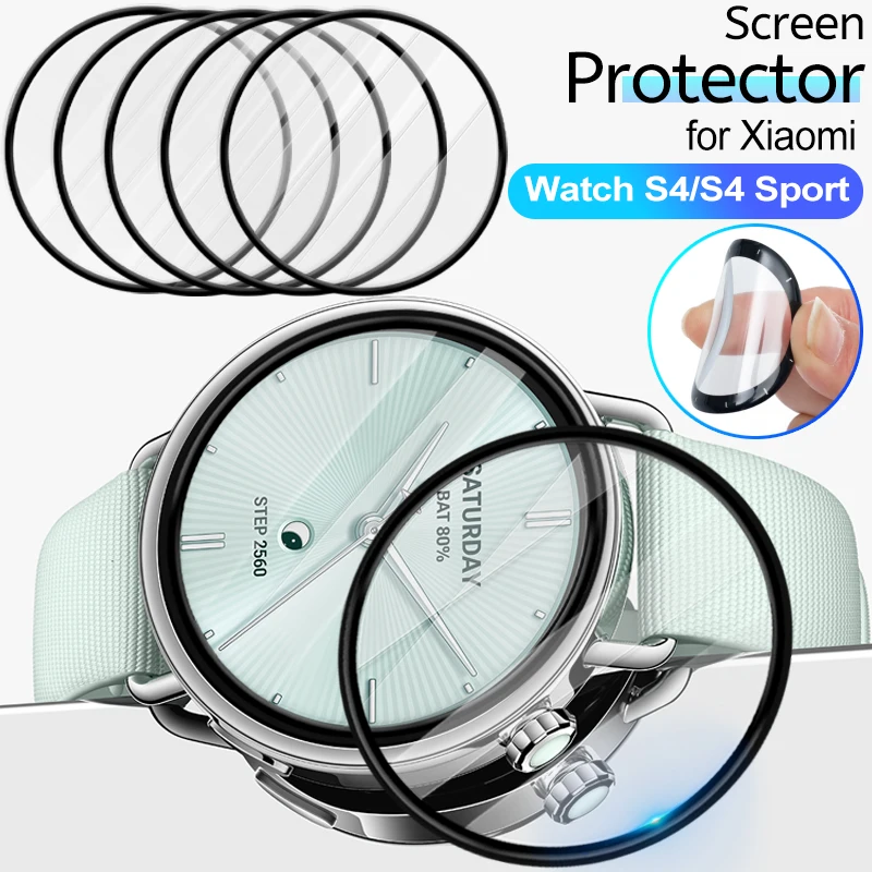 

Для Xiaomi Watch S4 41 мм спортивные 3D изогнутые защитные пленки для экрана с защитой от царапин, ультра-HD, полное покрытие, защитные пленки для умных часов