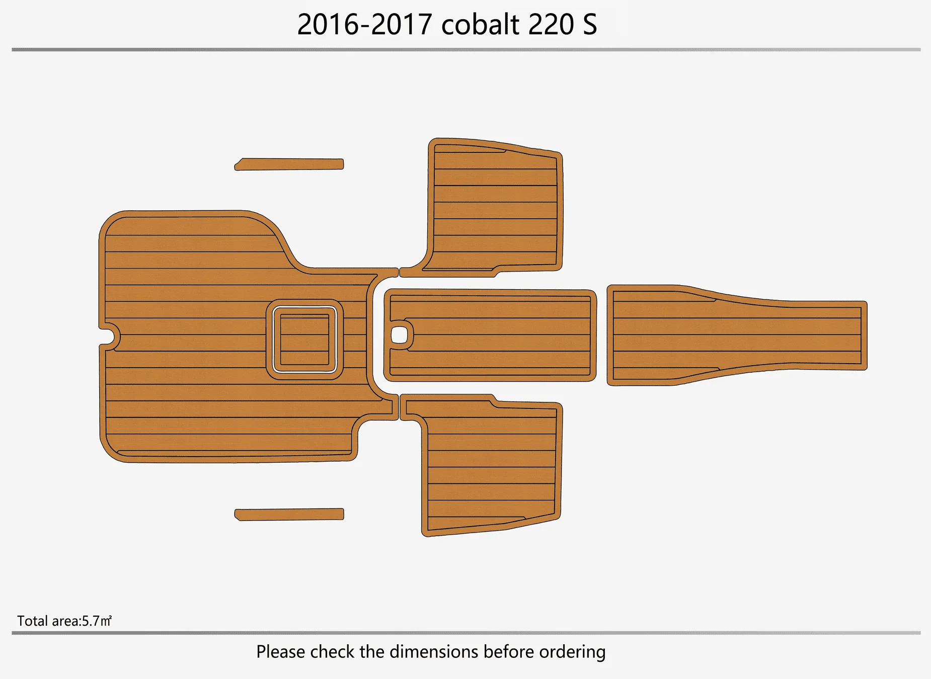 2016-2017 الكوبالت 220S 1/4 "6 مللي متر إيفا رغوة عدم الانزلاق بولي كلوريد الفينيل خشب الساج التزيين البحرية حصيرة سيديك جاتورستيب السجاد أرضية بحرية #2