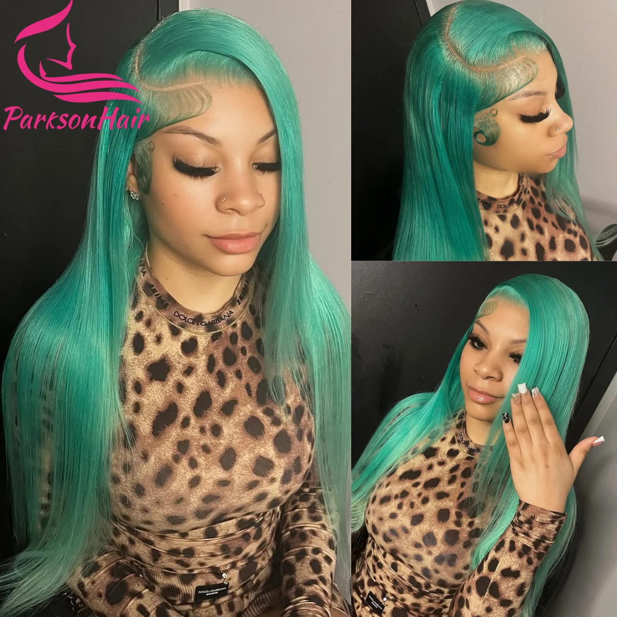 Osso Straight 13x6 Luz Verde Peruca de Cabelo Humano PrePlucked Lace Front Wig Wear Go Glueless Wig 13x4 Lace Frontal Perucas de Cabelo Humano