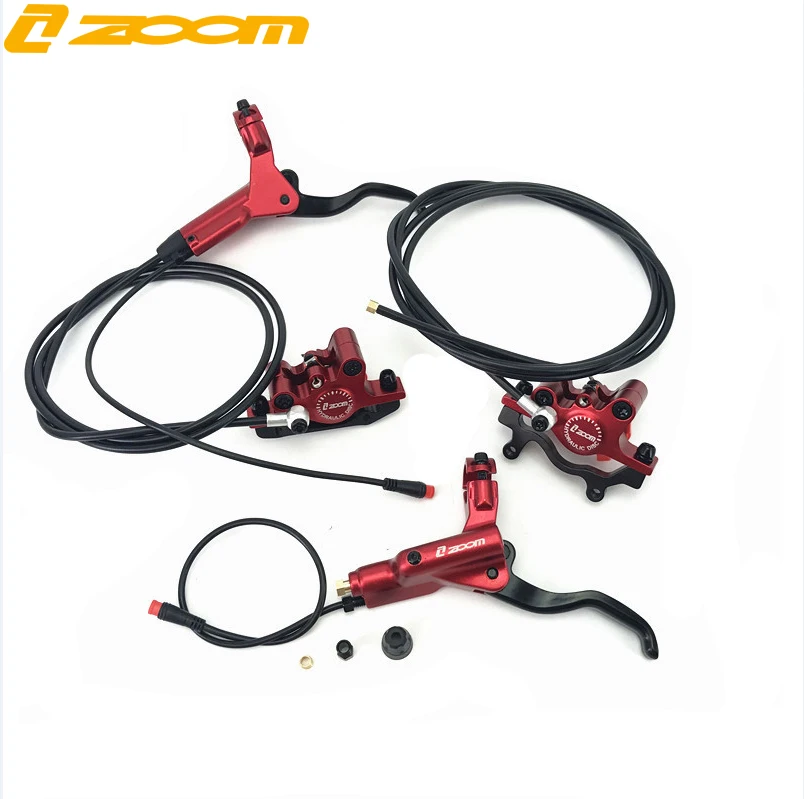 ZOOM HB876E E-bike 4 Piston Hydraulic Press Brakes Disc Brake Power Off sensor for Electric Scooter