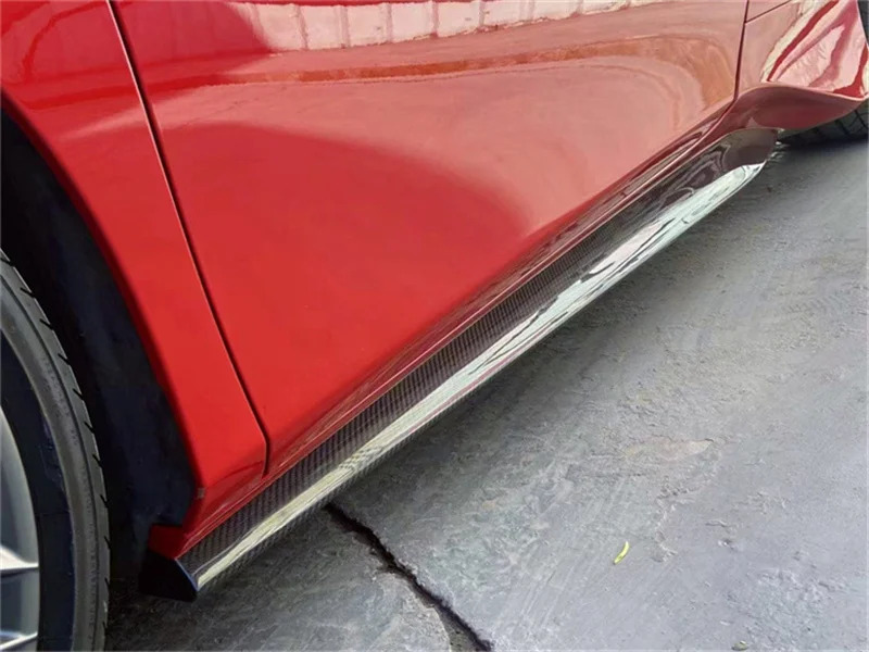 P-Style Resin Primer Carbon Fiber Side Skirt Body Kit for 488 GTB Spider Upgrade for Car Bumpers