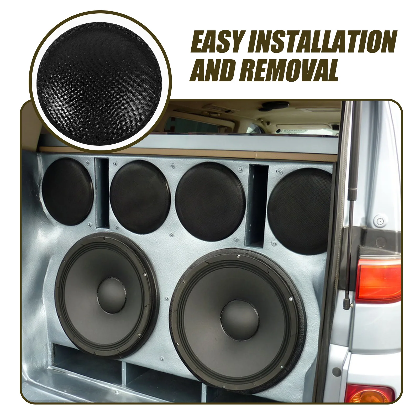 

8Pcs 45mm Speaker Dust Caps Paper Cone Repair Cover for Audio Maintenance DIY Restoration Black Small Speaker Protective Cover