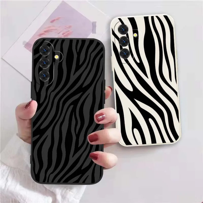 Creative Zebra For Samsung Galaxy S26 S25 S24 S23 S22 S21 10 FE Plus Ultra 5G Liquid Phone Case Cover