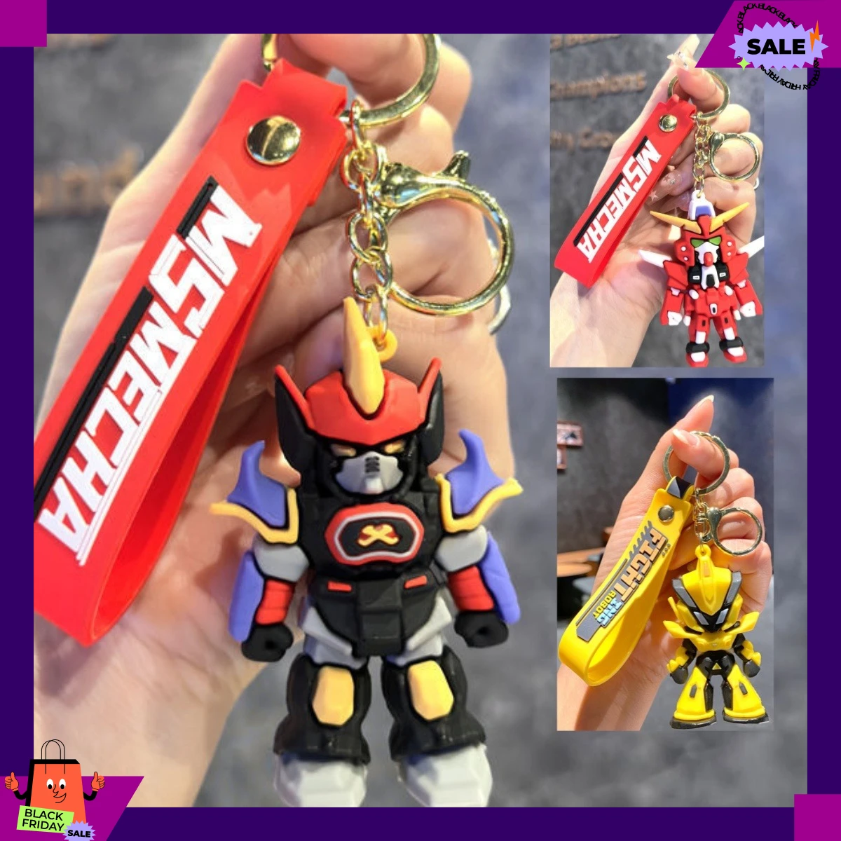 Transformers Optimus Prime Bumblebee 3D Doll Keychain, Cartoon Figure Keyring Pendant, Car Decor  Birthday Gift For Fans