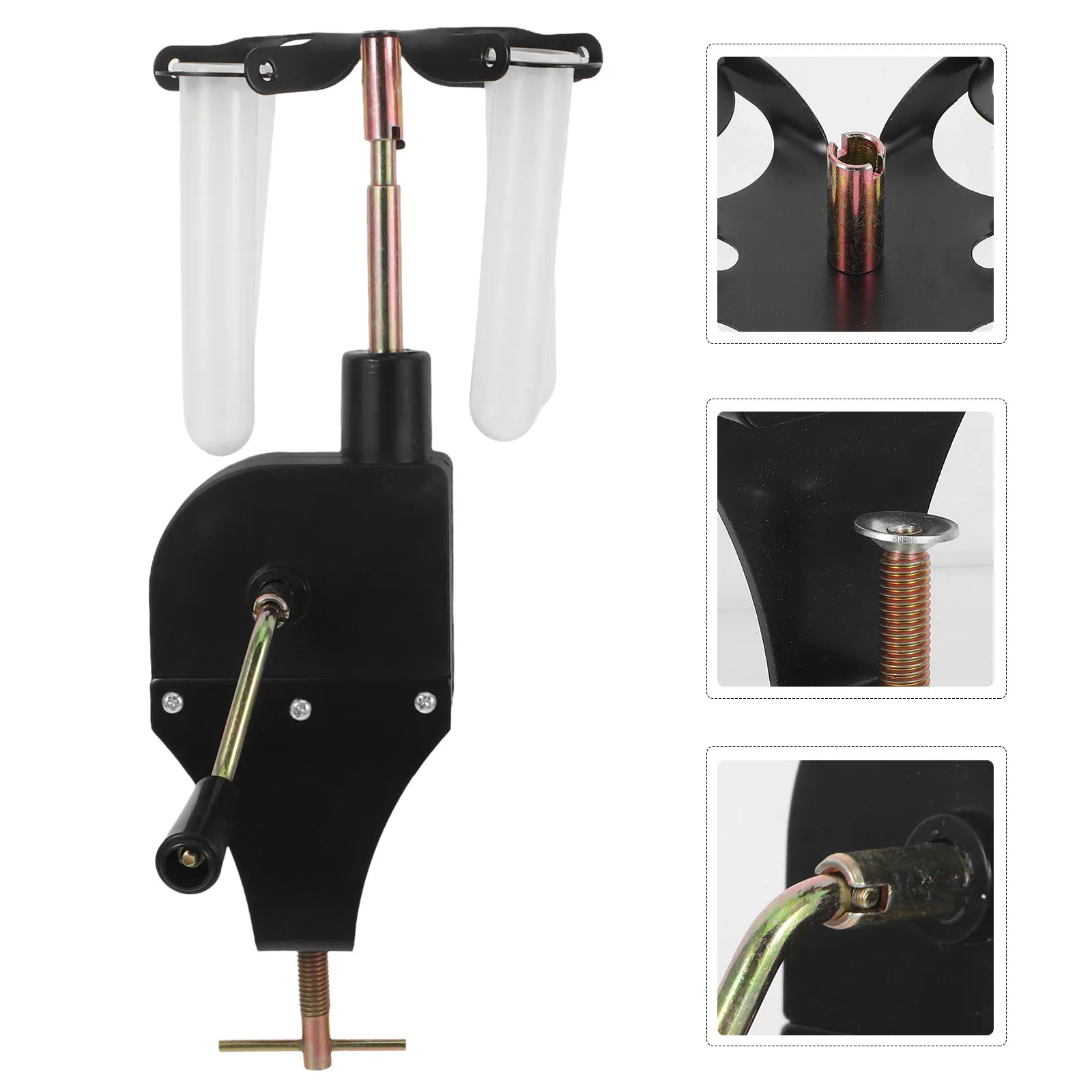 

Hand Operated Centrifuge Machine Black for Middle School Chemistry Physics Experimental Use Portable Lab Tool Lab Tube Holder