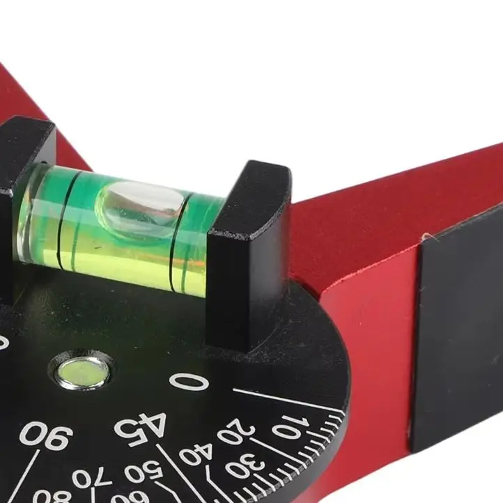 Adjustable Pipe Center Finder With Bubble Protractor And Magnet For 1.5 To 6 Inch Pipe Alignment Welding Tool Red Black