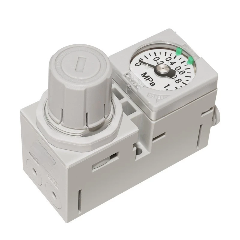 Modular Pneumatic Pressure Regulator Valve AR20/30/40/ARM10 M5‑02‑03‑04 Air Source Processor with Pressure Gauge