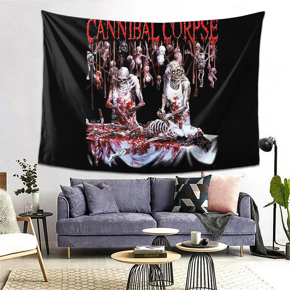 

Cannibal Corpse Tapestry Decor Art Aesthetic Tapestries for Living Room Bedroom Home Wall Cloth Wall Hanging