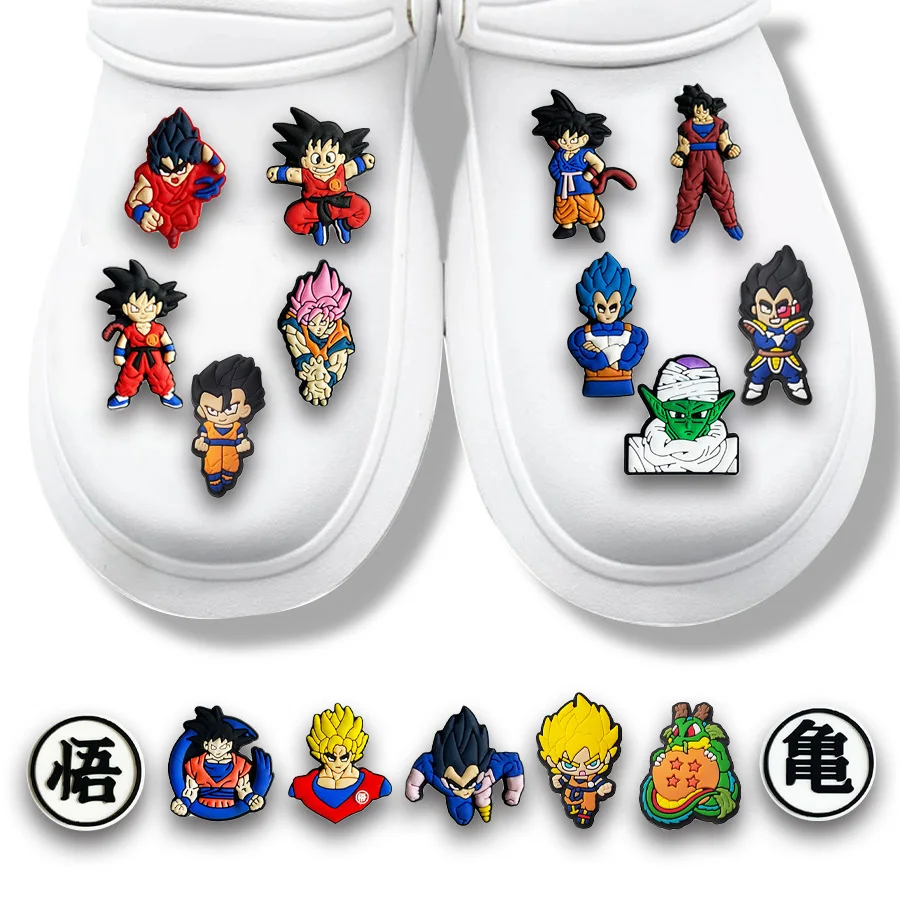 1pcs Cute Dragon Ball Anime Shoes Charms Goku Cartoon Shoe Accessories PVC Decorations for Sandals, Perfect Gift for Anime Fans image 4