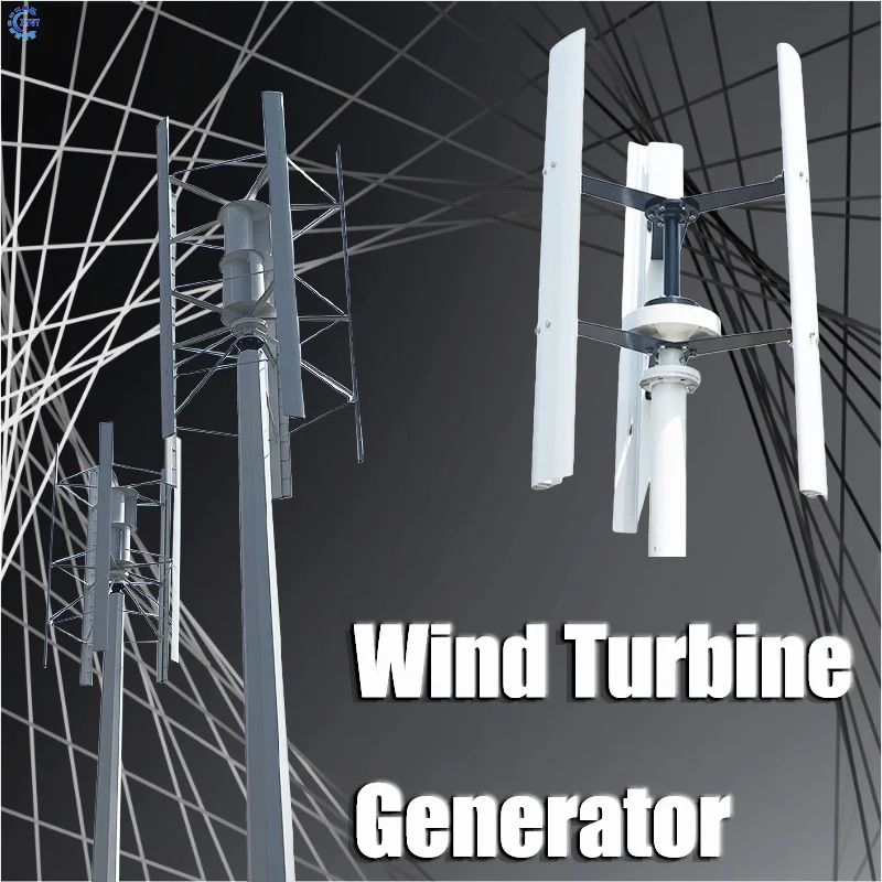 Free Energy 80KW50KW Vertical Wind Turbine 48V 220V 230VAC Permanent Maglev Generator Complete Residential Wind Kit for Home Use