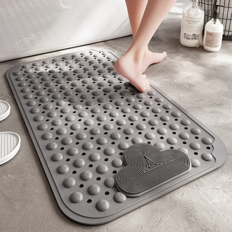 New Tpe Bathtub Anti Slip Mat for Hotels Shower Massage Floor Mat with Suction Cup Easy To Maintain Solid Antiwear Home Decor