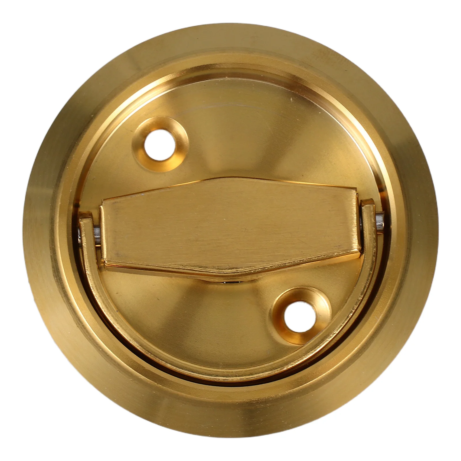 

1Set Stainless Steel Invisible Door Lock Latch Lock Dual Sided Ring Pulls Round Handle Design for Hotel Room Home Office