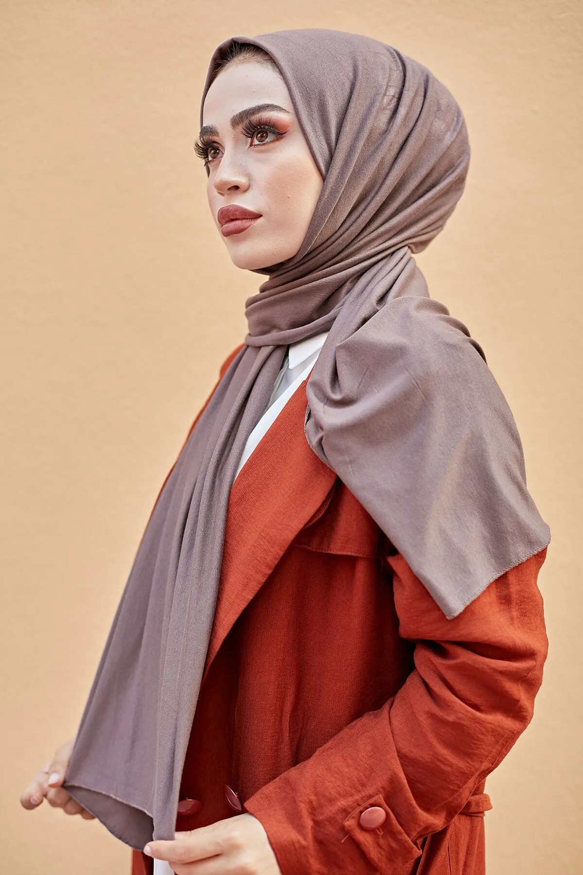 

Combed cotton Shawl-Earth Winter Autumn 2021 Muslim Women Hijab headscarf Islamic Turkey