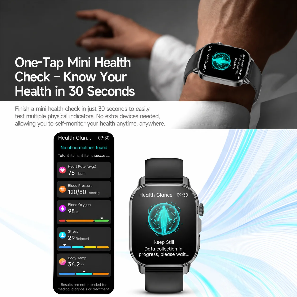 ECG Smart Watch AI Health Bloo - Smartwatch Health Watches For Women recension och pris