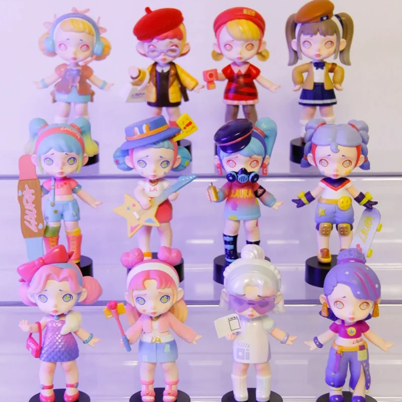 

Laura Full Time Trendy Series Blind Box Cute Cartoon Girl Doll Handmade Desktop Ornament Trendy Play Surprise Blind Box Toy Gift