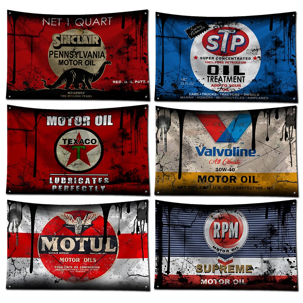 3x5 Ft Motor Oil Banner Flag Company Sport Authorized Dealer Poster Wall Vintage Garage Decor Advertisement FT Sign Pub Club Bar