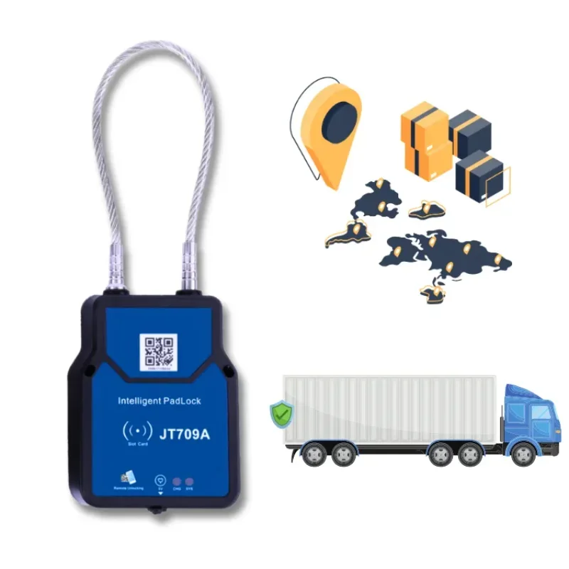 Jointech Jt709A Customs RFID Container Smart E-lock Satellite GPS Padlock  Portable Mini Waterproof Gps Tracker