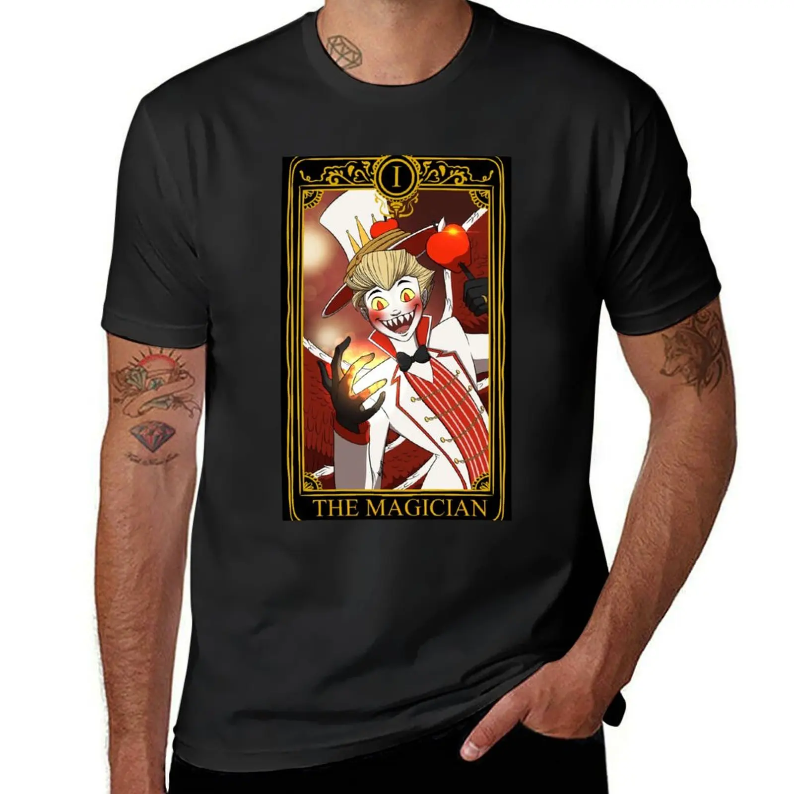 Lucifer Tarot Magician T-Shirt plus sizes customs heavyweights t shirts for men cotton