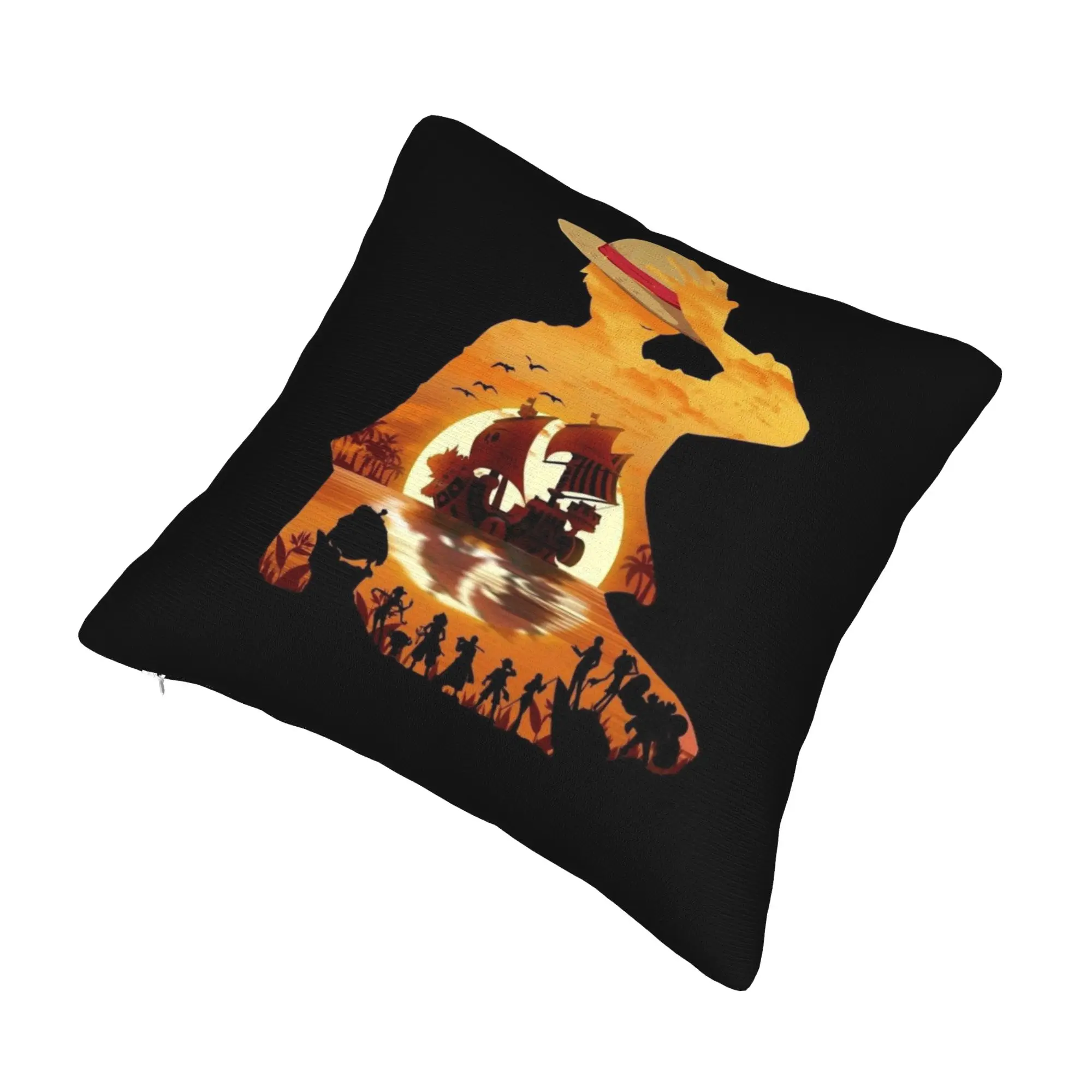 Anime One P-Pieces Cushion Cover 45x45cm  Velvet Luxury Throw Pillow Case Home Decor