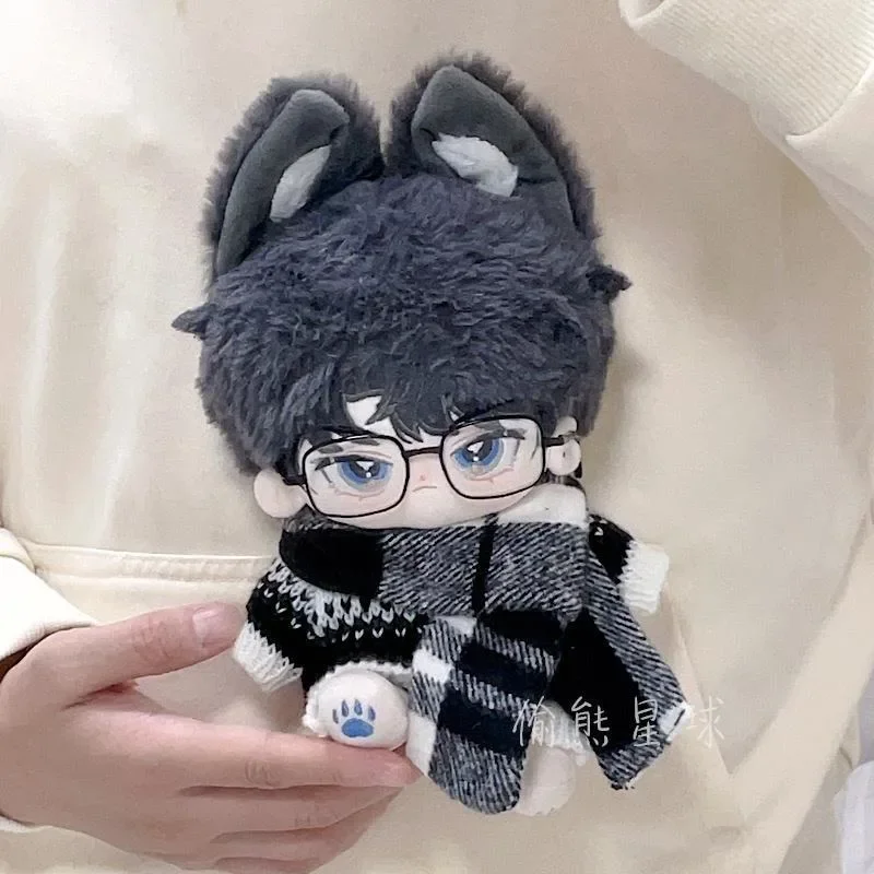 Fashion Black White Knitted Sweater Scarf Clothes Costume Outfit Handsome 20cm Plush Doll No Attribute Autumn Clothing