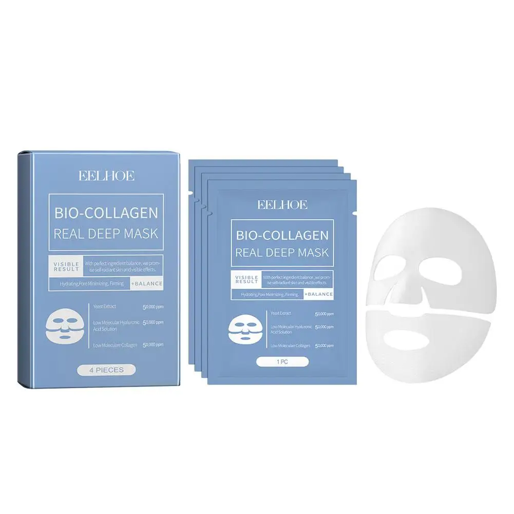 Bio Collagen Real Deep Mask Pores Shrinkin Deep Hydrating Full Face Sleeping Mask Moisturizing Refreshing Brightening  Skin Care