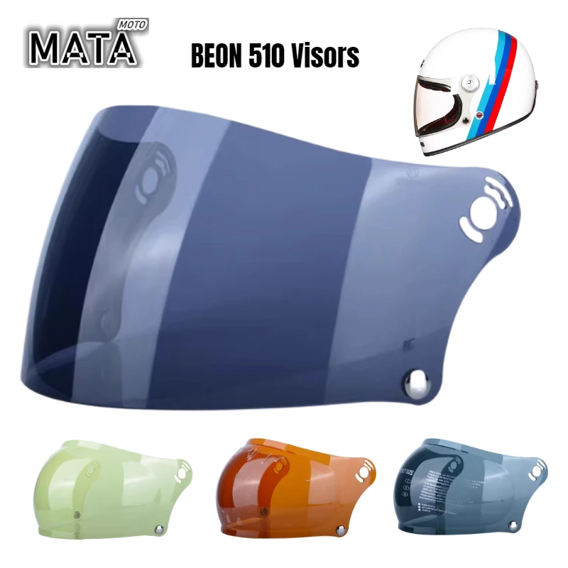 

Визор для мотоциклетного шлема BEON B510 Infinity II, открытый лицевой экран, защита от УФ-излучения, ветрозащитное стекло, сменные аксессуары для мотоциклов