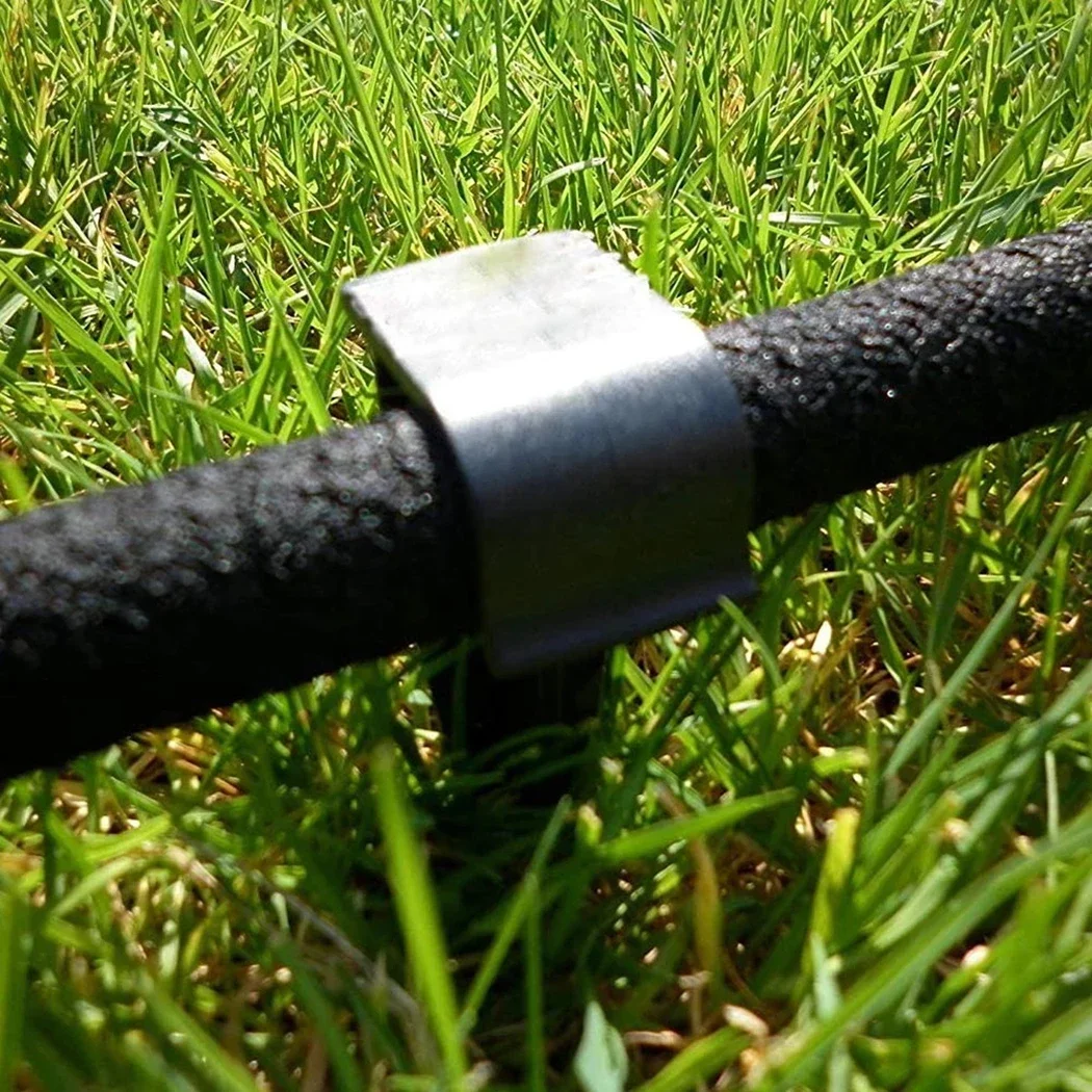 

Black High Quality Set Ground Stakes Line 50PCS C-Type DN16 Hold Landscape Pack Soaker Spikes Tube Yard Garden