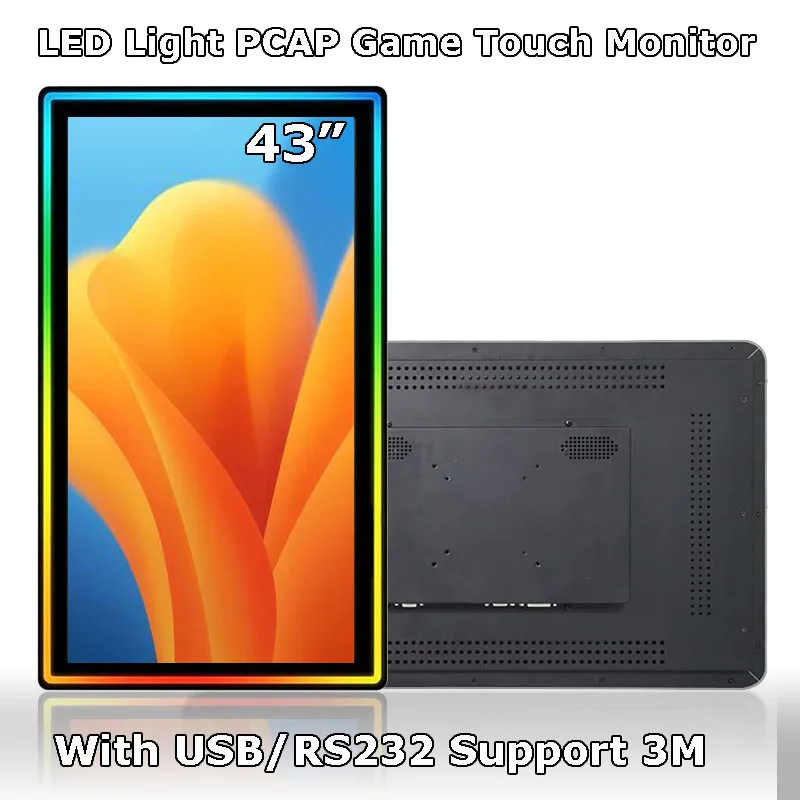 

43 Inch 1920x1080 Big Size Led Light PCAP Gaming Touch Screen Monitor With USB/RS232 Support 3M