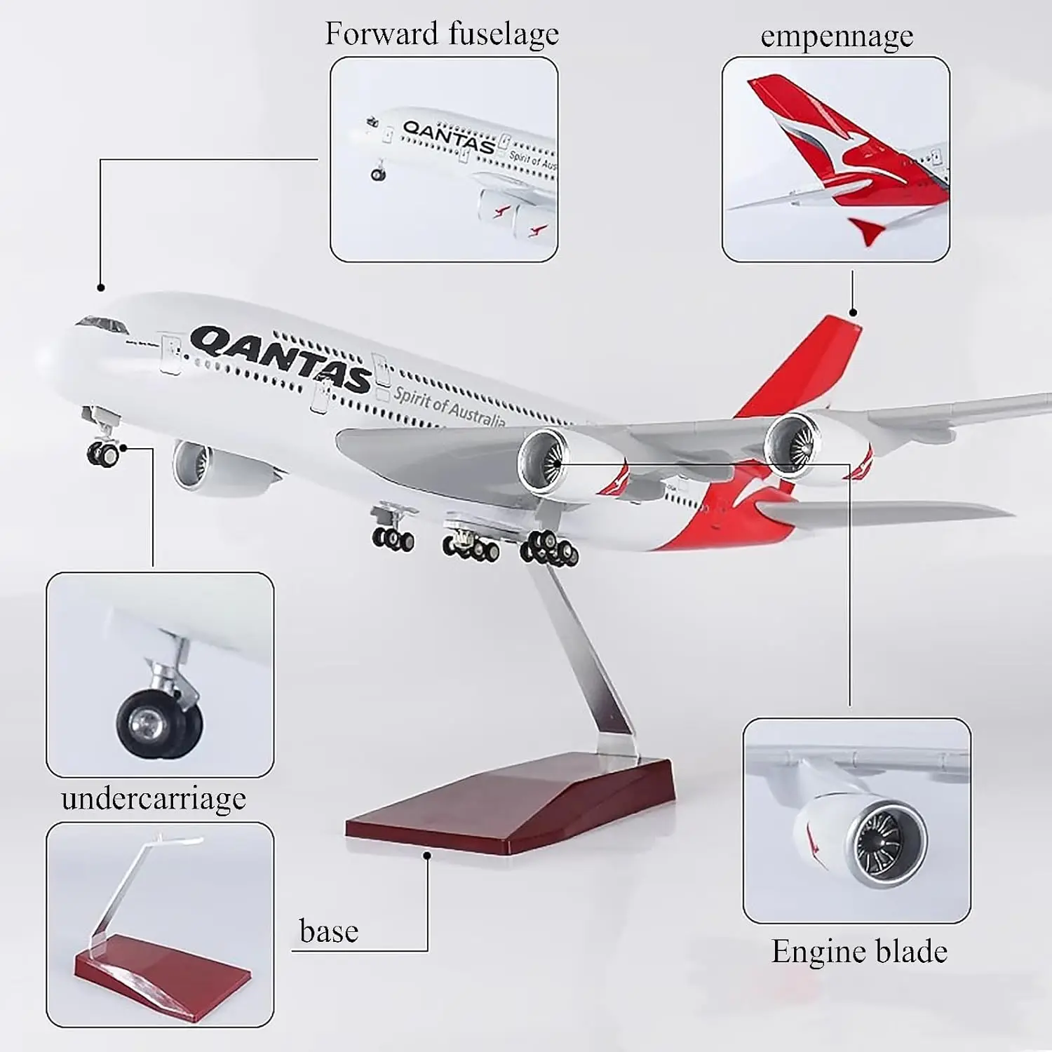 

1:160 Australian Airlines A380 With Light Landing Gear Model Simulation Model Static Model Aircraft Enthusiast Ornament Collecti