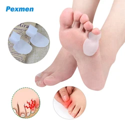 Pexmen 2/4Pcs Pinky Toe Separators Little Toe Cushion Splint Small Toe Protector Prevent Blisters Callus and Corns