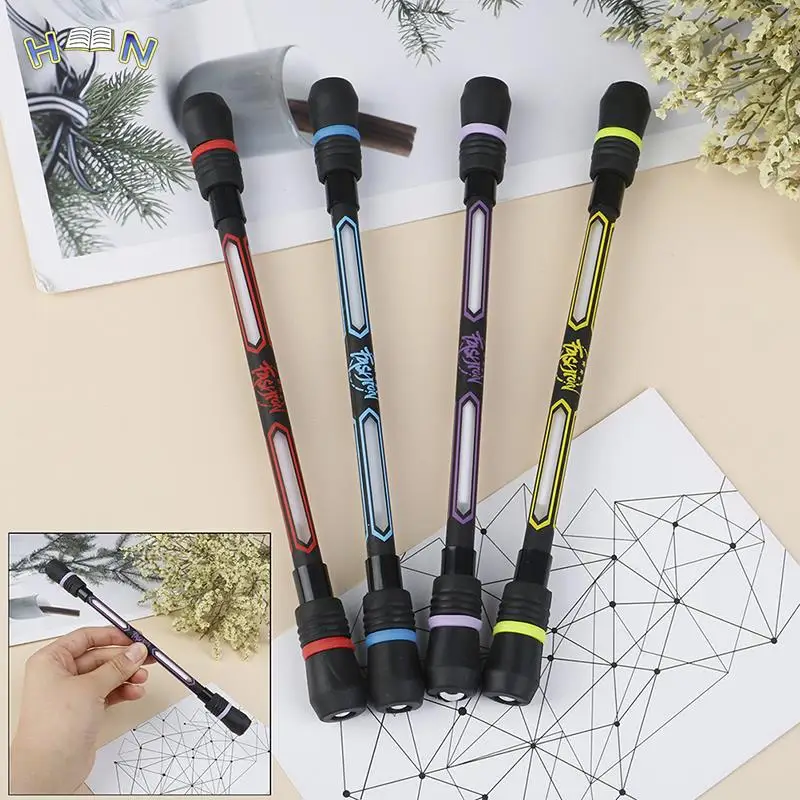 

1PC Release Pressure Spinning Pen Creative Random Flash Rotating Gaming Gel Pens Student Gift Toy Comfortable Penspinning Pen