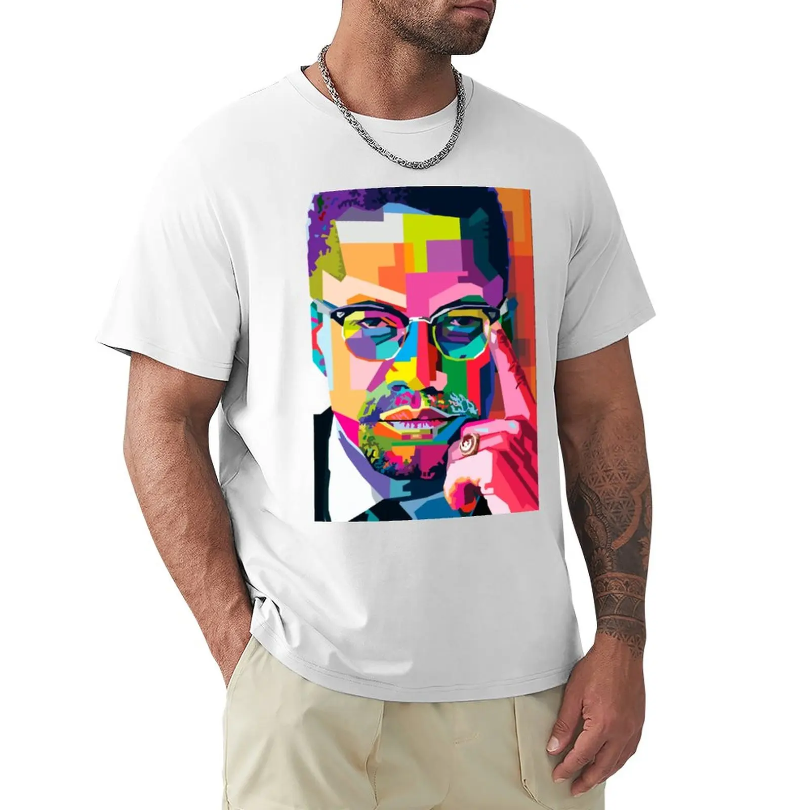 Malcolm x T-Shirt custom t shirts design your own quick drying shirt Tee shirt men clothes