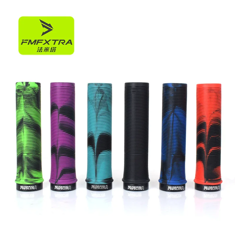 

Bicycle handlebars, mountain bike rubber two-color handlebars, dead car folding bike comfortable shock-absorbing riding grips