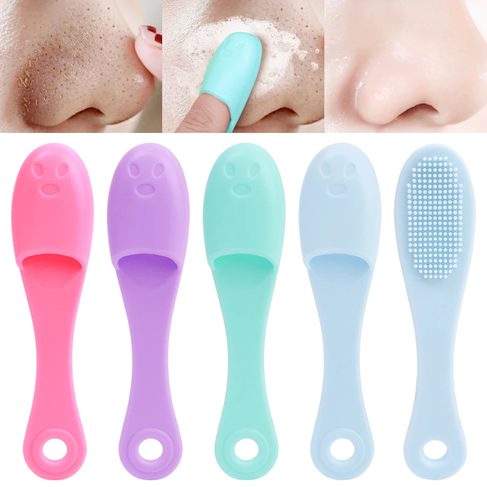 Silicone Nose and Face Cleansing Brush, Massagem Facial, Ferramentas de Beleza, Esfoliação Nasal, Maquiagem Portátil, Home Skin Care Cleaner, 1 Pc, 4Pcs