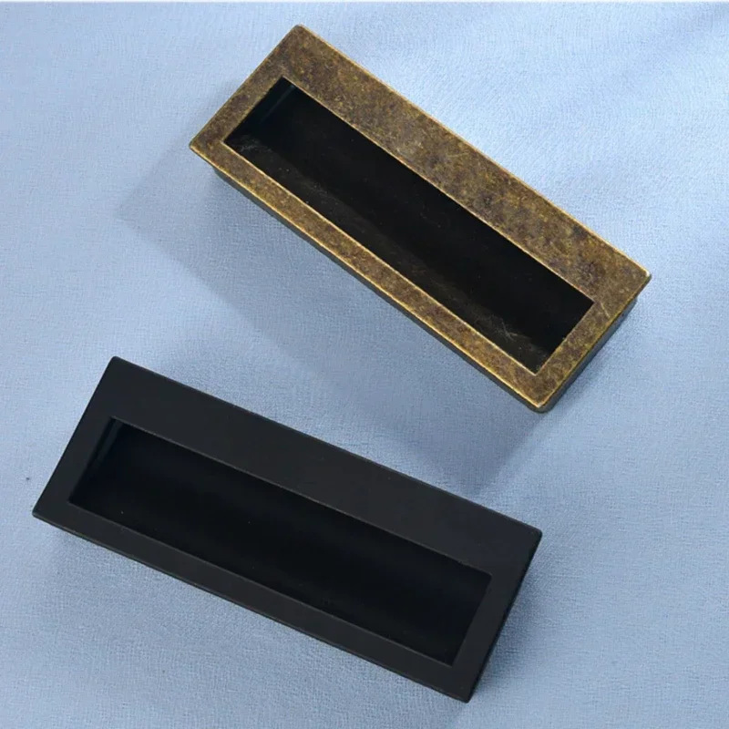 アンティーク亜鉛合金スクエアハンドルコンビネーション、薬キャビネット、中国キャビネット、シェル形状ノブ、1個