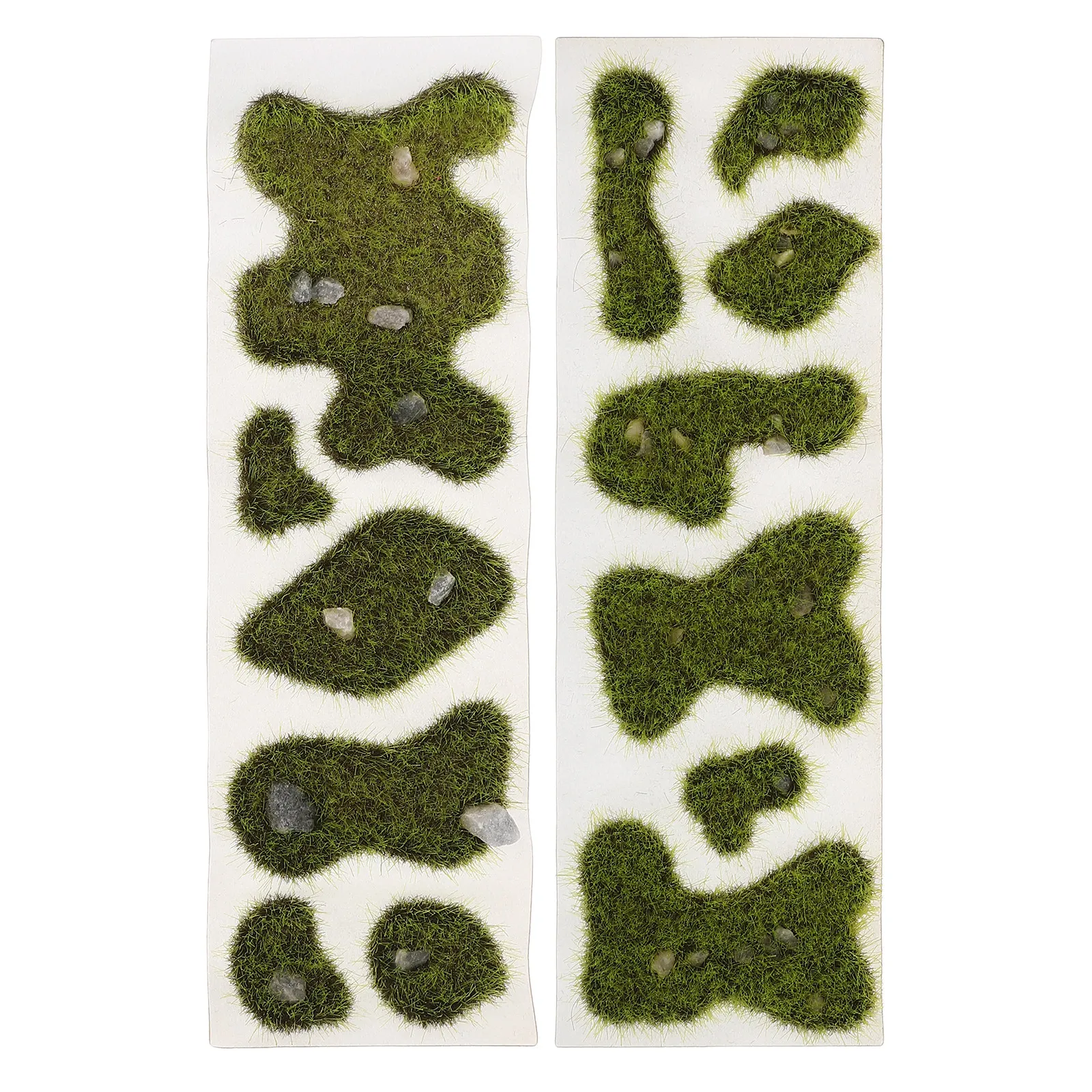

2Pcs Self Adhesive Artificial Grass Tufts Green Micro Landscape Clusters for DIY Railroad Diorama Scenery Miniature Terrain