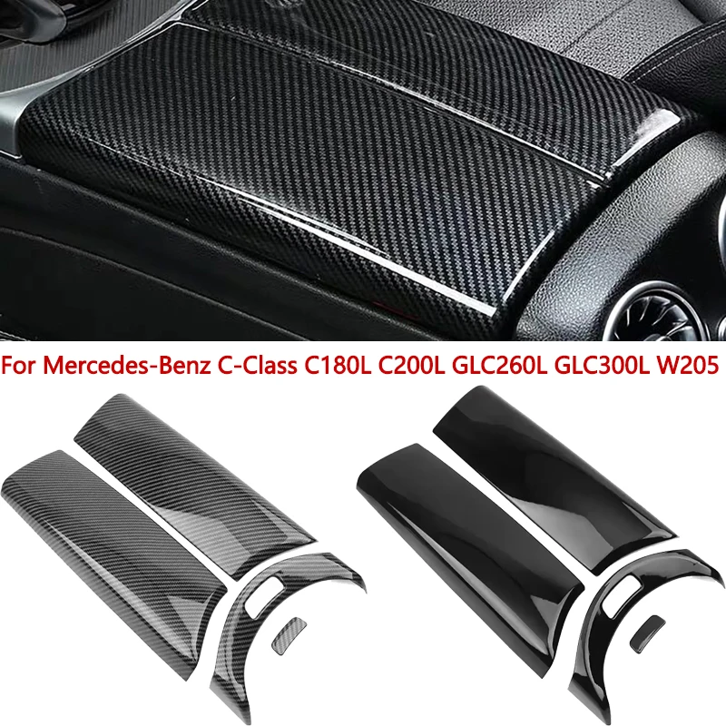 For Mercedes-Benz C-Class C180L C200L GLC260L GLC300L W205 Car Center Armrest Box Panel Switch Button Cover Interior Accessories