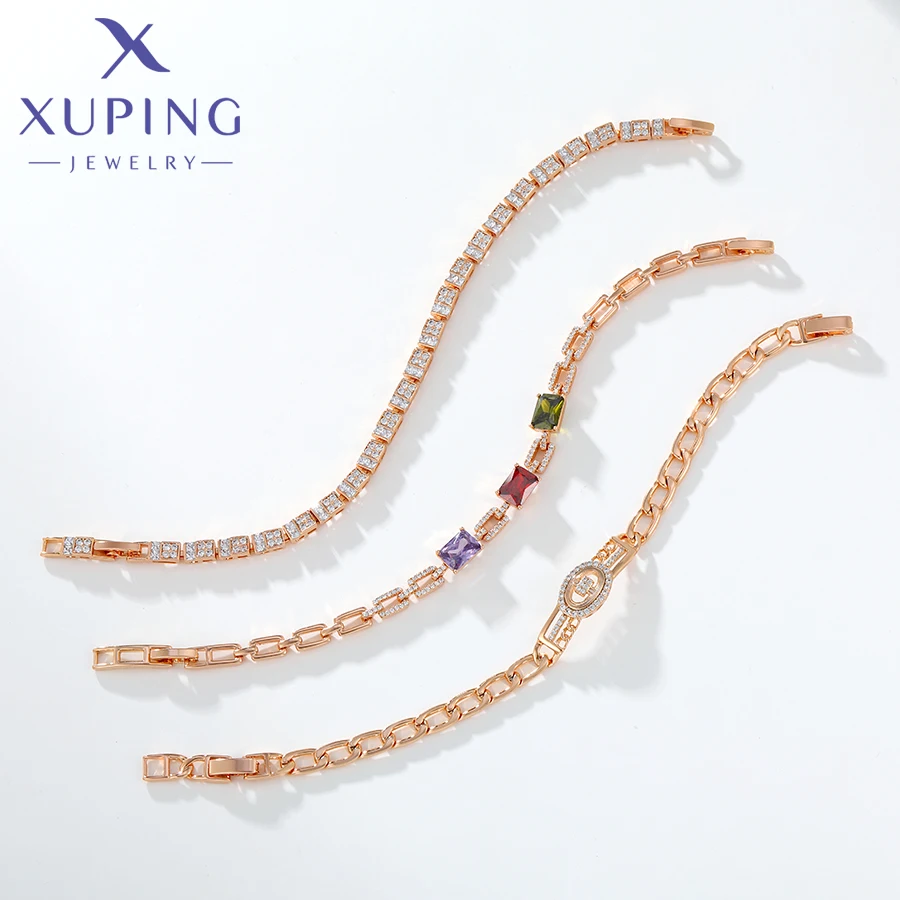 Xuping Jewelry New Arrival Fashion Hand Bracelets Promotion Copper Alloy Gold Plated Charm Bracelets for Women Party Gift