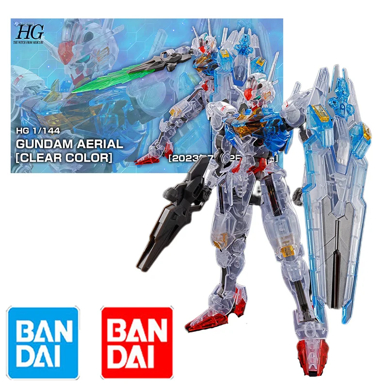 

Bandai HG 1/144 GUNDAM AERIAL CLEAR COLOR THE WITCH FROM MERCURY Model Kit Anime Action Fighter Assembly Toy gift for kid