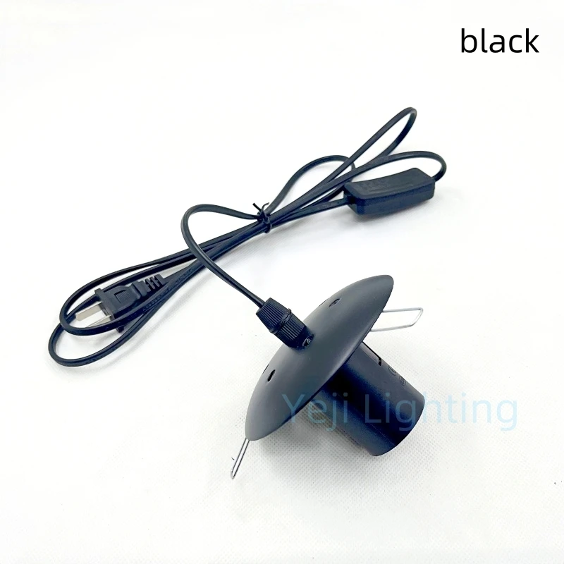 E27 Lamp Base Plastic Lamp Holder Hemp Ball Lampshade Accessories Glass Lampshade Root Carving Rattan Ball Chandelier Fittings