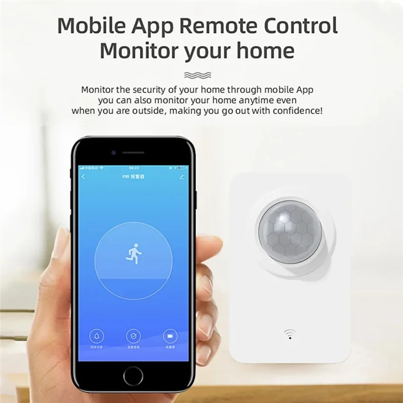 

FFYY-Tuya PIR Motion Sensor For Smart Life Infrared Passive Detection Security Alarm System Detector Remote