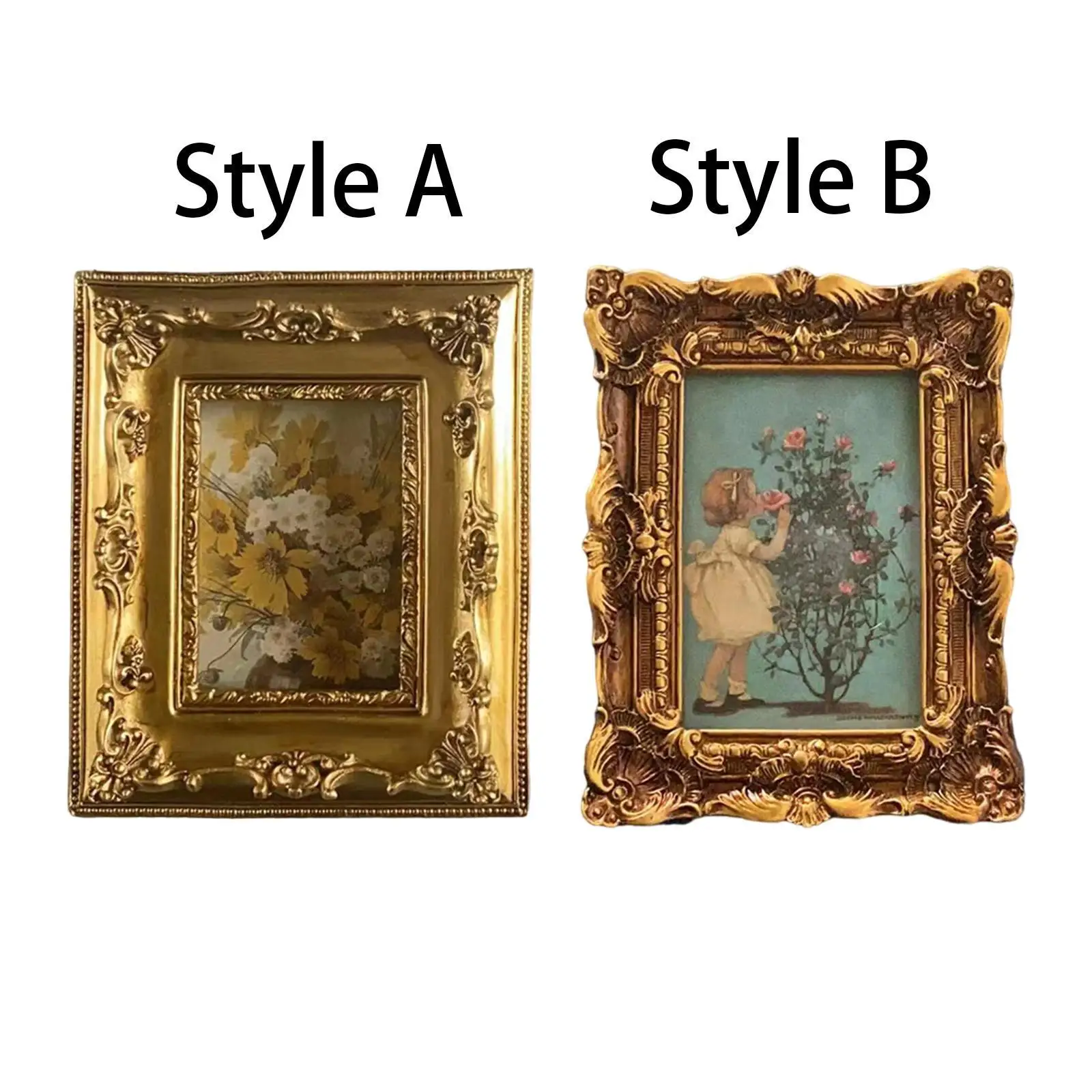 Vintage Style Photo Frame Retro Style Desktop Decorative Luxury Elegant Gift Ideas Baroque Old Fashioned Ornate Photo Frame