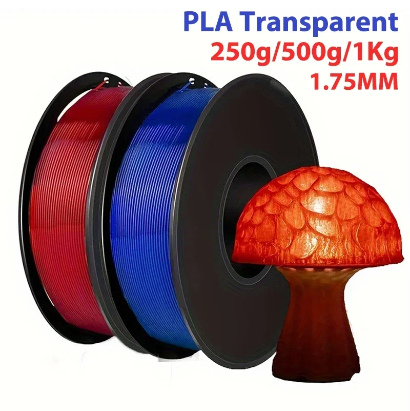 1KG PLA Transparent Red Blue 3D Printer Filament For PLA Transparent YELLOW 1.75mm 3D Printing Filament Supplies 250G 500G