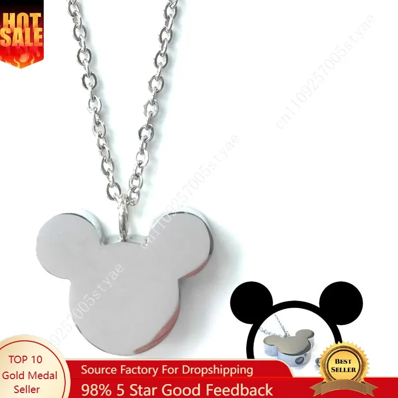 

FIKA Mickey Cremation Ashes Remembrance Urn Pendant Necklace Jewelry Filling Kit Included