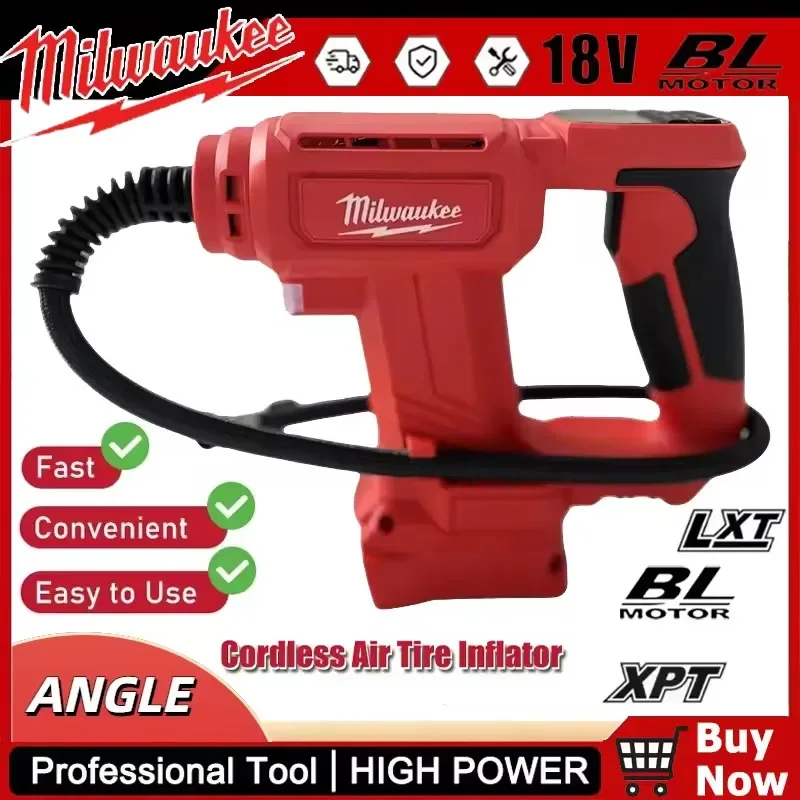 

Milwaukee Беспроводной насос для накачивания шин 150PSI, воздушный компрессор, электрический воздушный насос с цифровым манометром для электроинструментов с аккумулятором 18 В