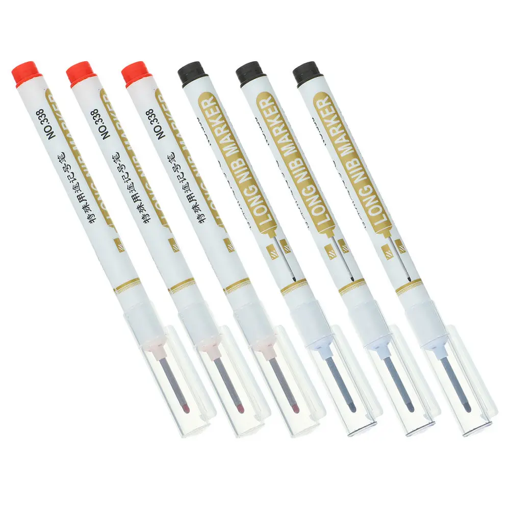 

Набор из 6 масляных маркеров для строительных работ, точных разметок глубоких отверстий, столярных работ и маркировки дерева