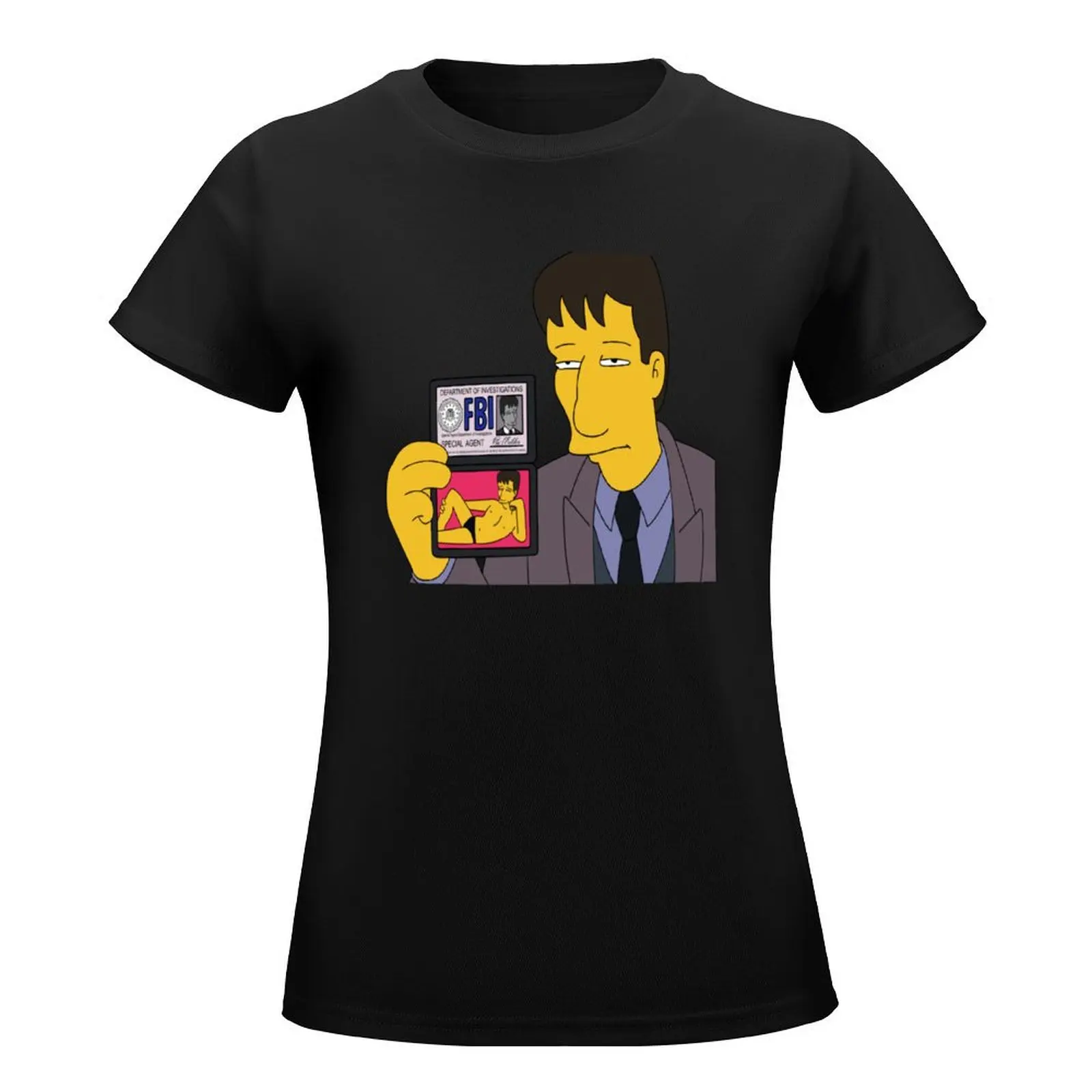 agent mulder fbi T-Shirt cute tops customs design your own customizeds female woman t shirt