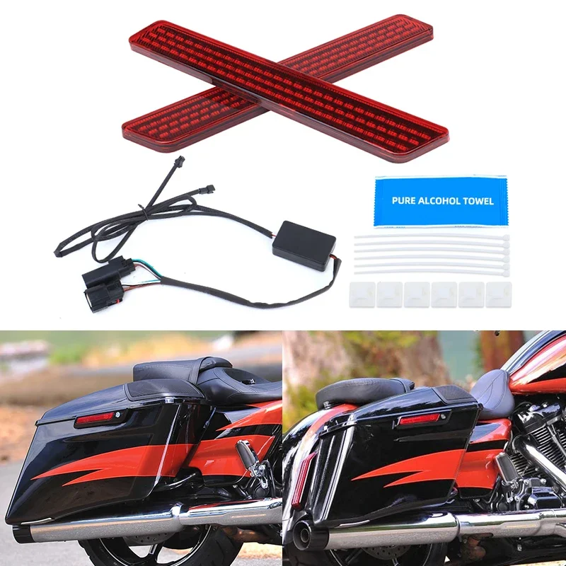 Motorcycle LED Saddlebag Latch Turn Signal Light For Harley Touring Electra Glide Street Glide Road Glide Road King 2014-2022