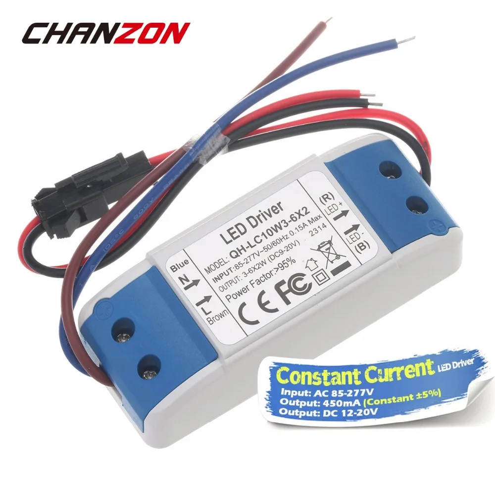 Constant Current LED Driver 450mA DC 12-20V 8W 10W 12W External Power Supply AC 100-240V 4-6X2W For 8 10 12 Watt COB Floodlight